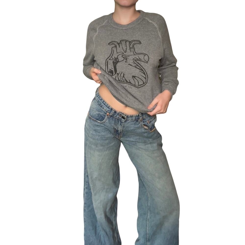 Red Wanting Blue Anatomical Heart Crewneck